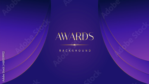 Pink blue purple golden royal awards graphics background. Lines growing elegant shine spark. Luxury premium corporate abstract design template. Banner certificate dynamic shape.