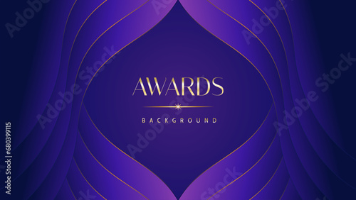 Pink blue purple golden royal awards graphics background. Lines growing elegant shine spark. Luxury premium corporate abstract design template. Banner certificate dynamic shape.
