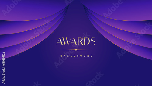 Pink blue purple golden royal awards graphics background. Lines growing elegant shine spark. Luxury premium corporate abstract design template. Banner certificate dynamic shape.