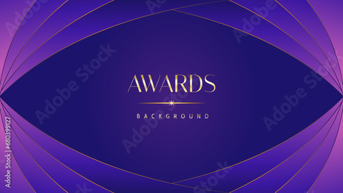 Pink blue purple golden royal awards graphics background. Lines growing elegant shine spark. Luxury premium corporate abstract design template. Banner certificate dynamic shape.