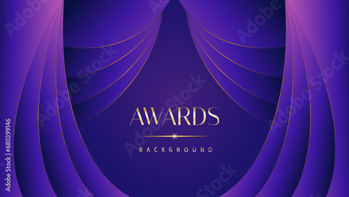 Pink blue purple golden royal awards graphics background. Lines growing elegant shine spark. Luxury premium corporate abstract design template. Banner certificate dynamic shape.