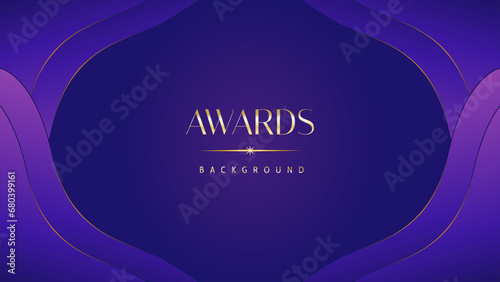 Pink blue purple golden royal awards graphics background. Lines growing elegant shine spark. Luxury premium corporate abstract design template. Banner certificate dynamic shape.