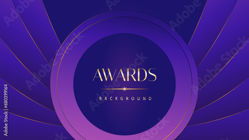 Pink blue purple golden royal awards graphics background. Lines growing elegant shine spark. Luxury premium corporate abstract design template. Banner certificate dynamic shape.