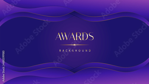 Pink blue purple golden royal awards graphics background. Lines growing elegant shine spark. Luxury premium corporate abstract design template. Banner certificate dynamic shape.