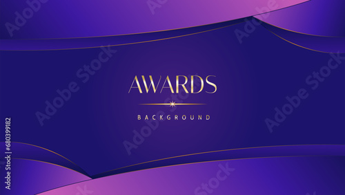 Pink blue purple golden royal awards graphics background. Lines growing elegant shine spark. Luxury premium corporate abstract design template. Banner certificate dynamic shape.
