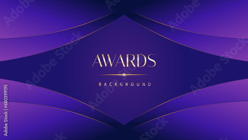Pink blue purple golden royal awards graphics background. Lines growing elegant shine spark. Luxury premium corporate abstract design template. Banner certificate dynamic shape.