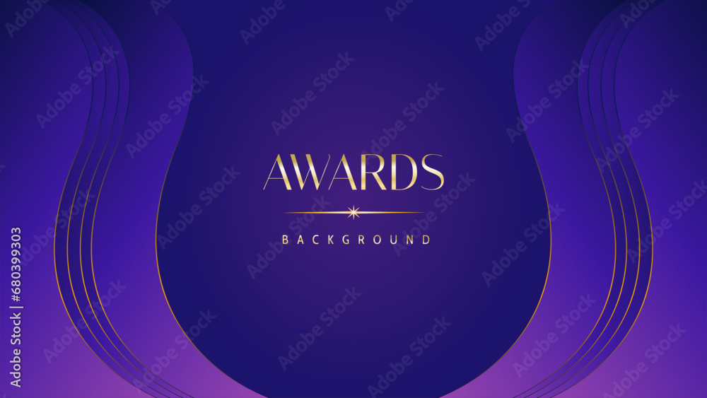 Pink blue purple golden royal awards graphics background. Lines growing elegant shine spark. Luxury premium corporate abstract design template. Banner certificate dynamic shape.