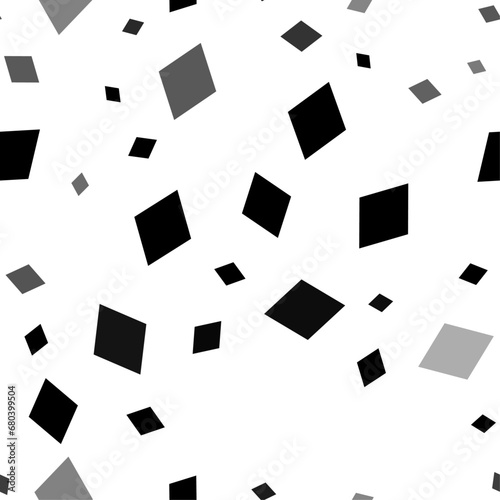 Seamless vector pattern with rhombus symbols, creating a creative monochrome background with rotated elements. Vector illustration on white background