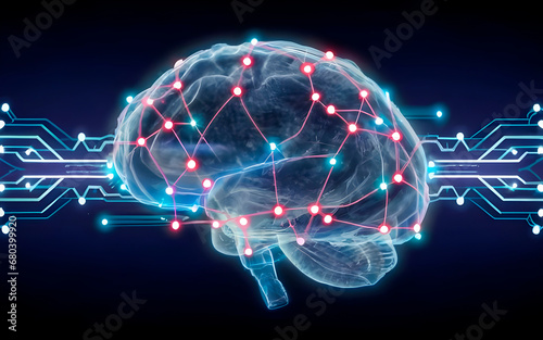 digital brain background