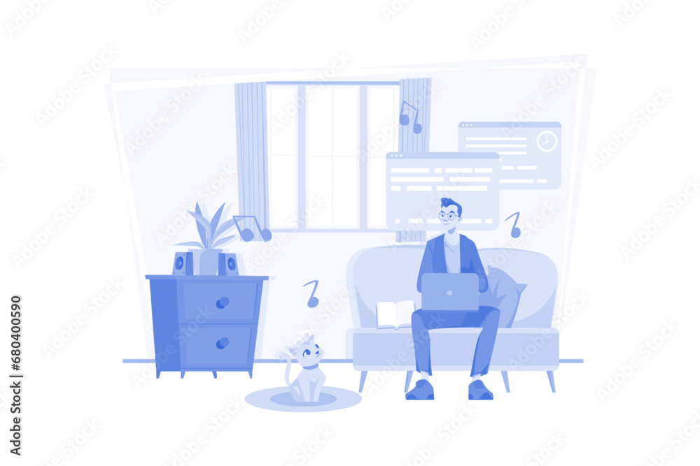 Work-Life Balance Illustration concept on white background Work-Life Balance Illustration concept on white background