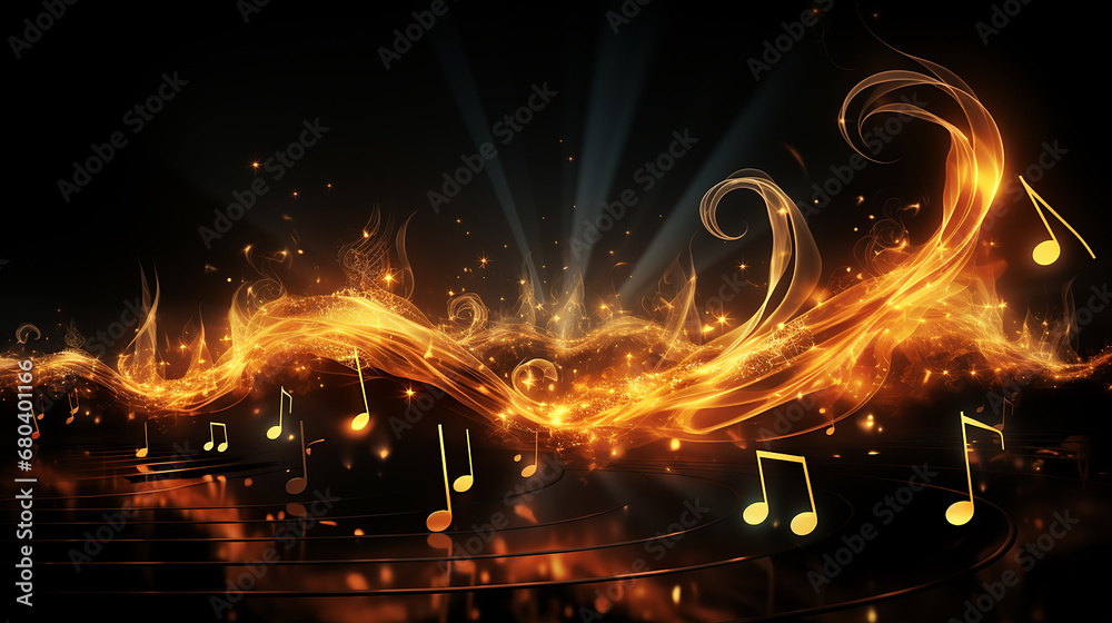 Obraz premium Free_vector_abstract_music_notes_background