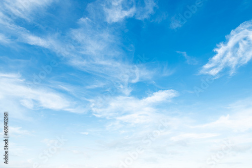 white cloud with blue sky background. photo