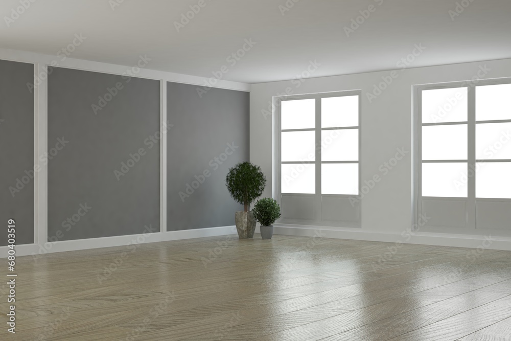 Obraz premium Modern interior design. 3D illustration