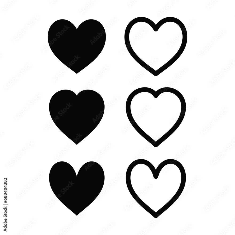 Love icon design vector template illustration on transparent background