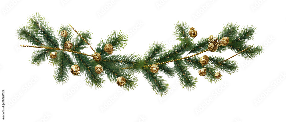 Christmas garland on an isolated Christmas garland on an isolated