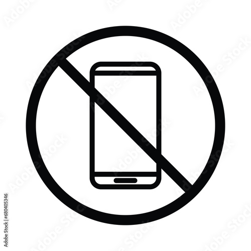 Prohibition Phone icon , Smartphone Icon Graphic Design Vector Template Illustration. EPS 10