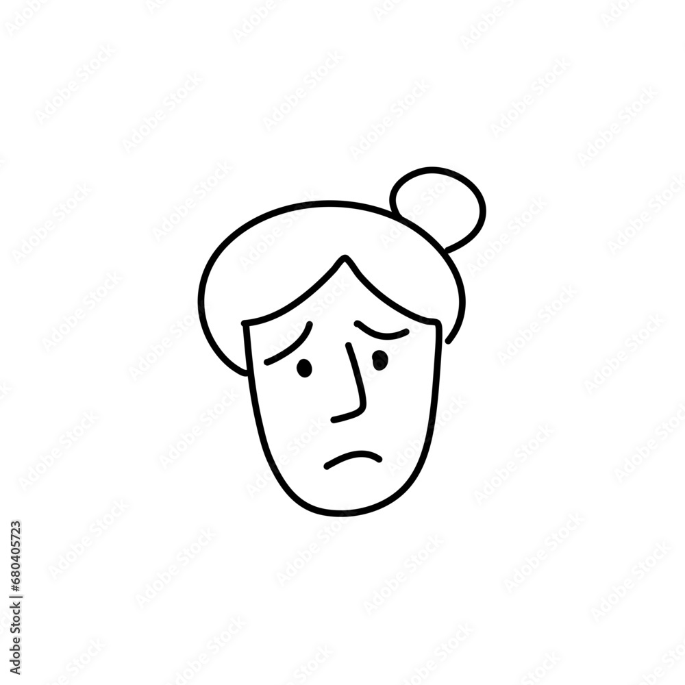 Hand drawn People face icon Hand drawn People face icon
