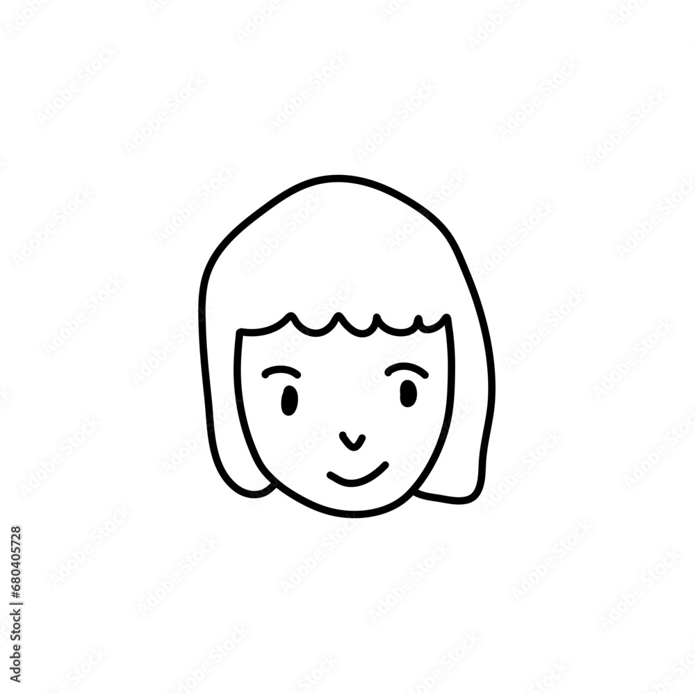 Hand drawn People face icon Hand drawn People face icon