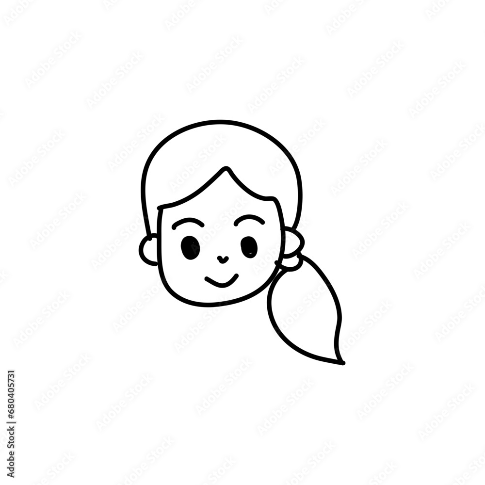 Hand drawn People face icon Hand drawn People face icon