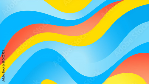 Sky Blue and Lemon Yellow Retro Pop Art Pattern Abstract Design