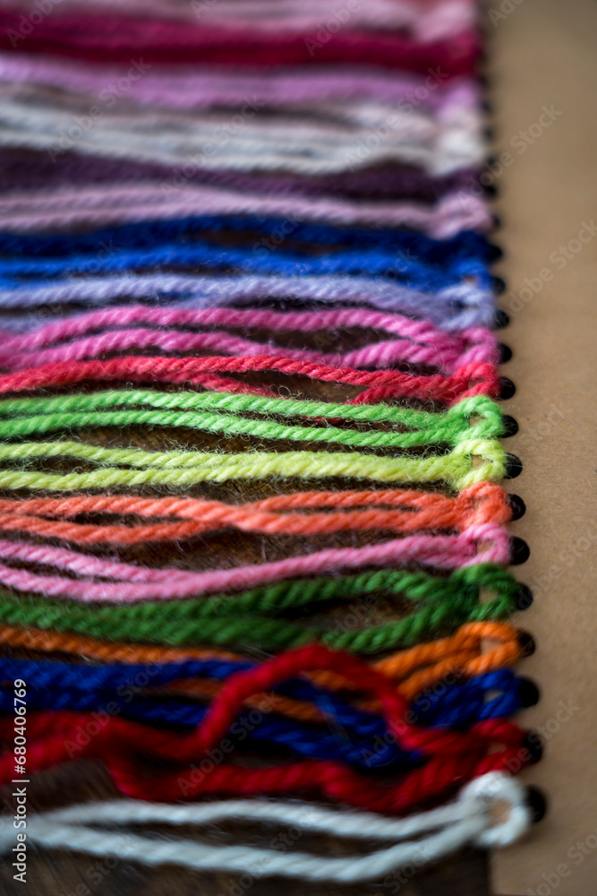 Close-up of Colorful Hand-Dyed Yarn