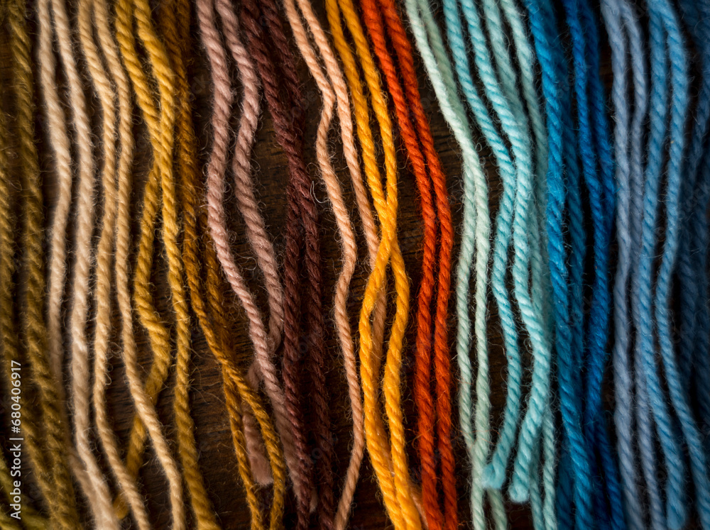Close-up of Colorful Hand-Dyed Yarn Close-up of Colorful Hand-Dyed Yarn