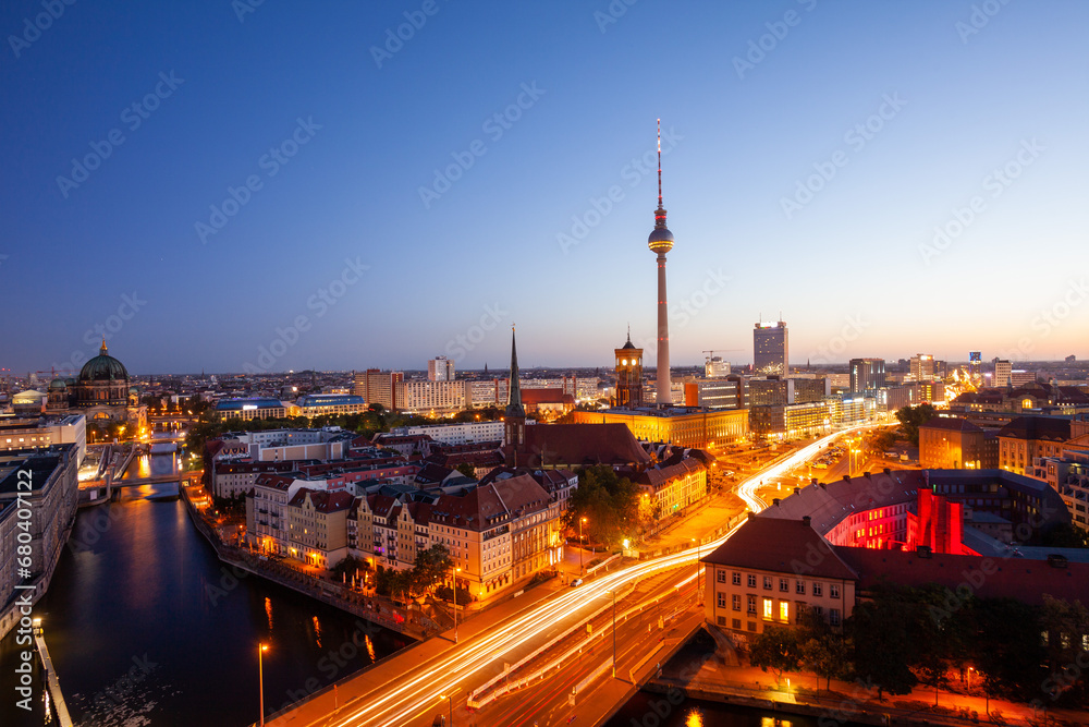 Obraz na płótnie Berlin skyline w salonie