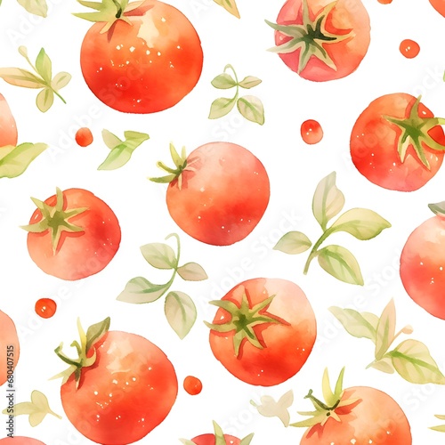 tomatoes seamless pattern, Generative AI
