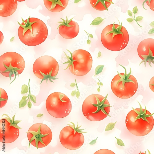 tomatoes seamless pattern, Generative AI