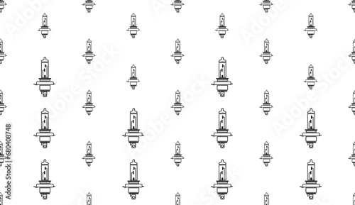 Headlight Bulb Icon Seamless Pattern Y_2108001 © Aayam 4D