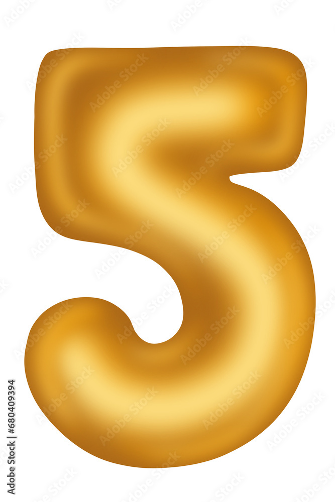 Number gold 3d Number gold 3d