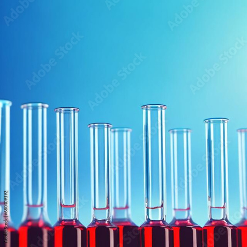 test tubes with red liquid, Test Tubes with Mysterious Red Fluid, Analysis with Red Fluid in Glass Tubes