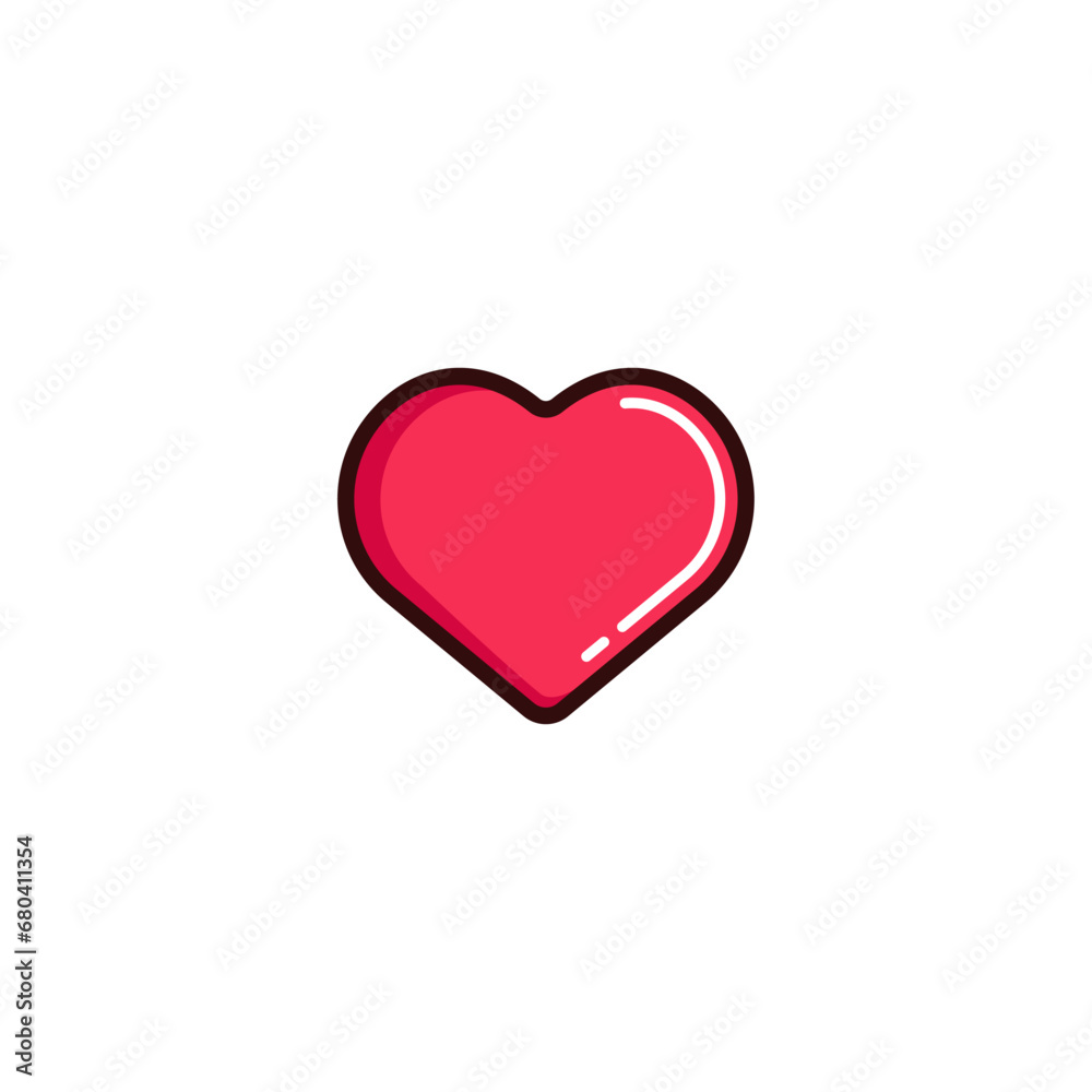 (Multiple valueHeart and Love icon with Simple colorfull style Vector Illustrations)
