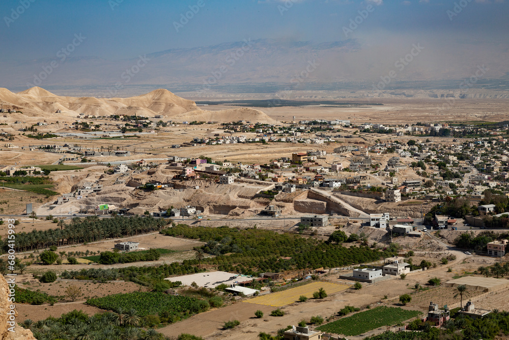 Top view of the city of Jericho. Palestinian Authority