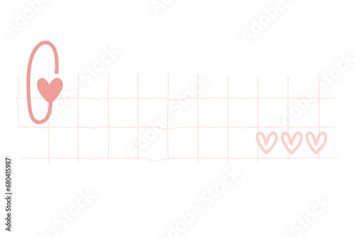 Cute blank square paper note digital planner sticky note banner to do list or memo message notepads paper sheet notepaper pastel pink and blue for goodnote