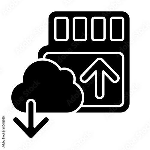 Backup glyph icon illustration vector graphic