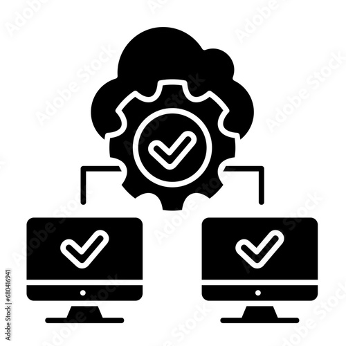 Infrastructure glyph icon illustration vector graphic