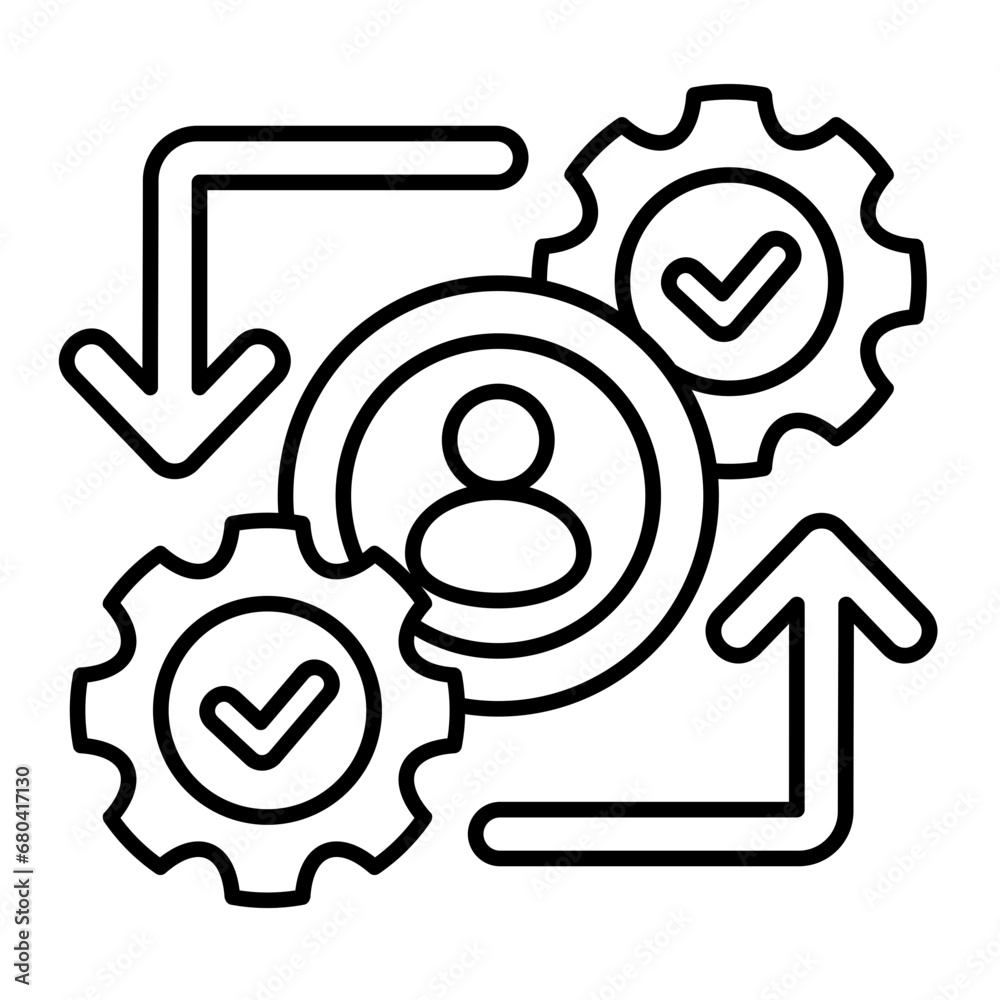 Adaptation line icon illustration vector graphic Adaptation line icon illustration vector graphic