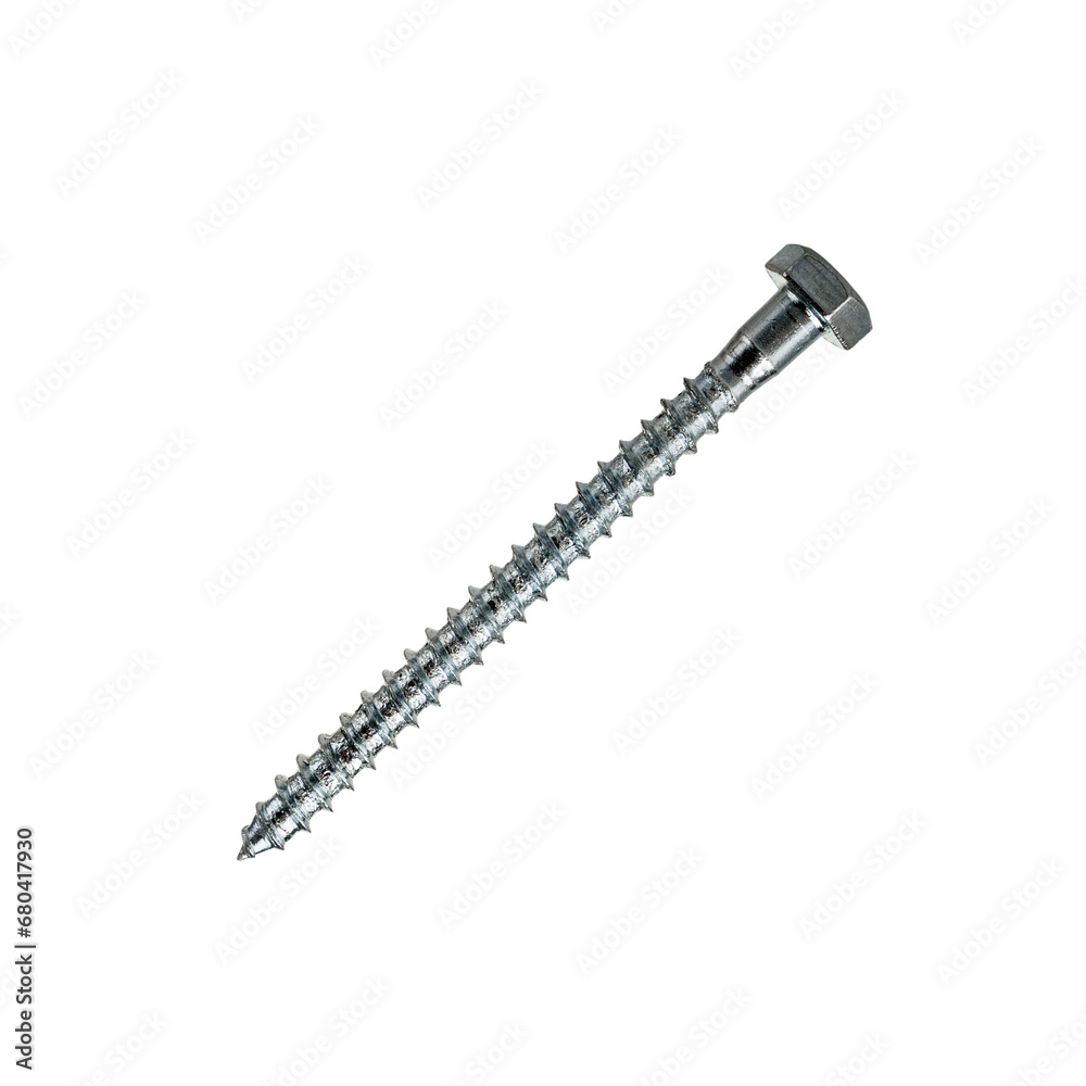 Bolt screw self-tapping screw for connecting fastener elements isolated on a white background Bolt screw self-tapping screw for connecting fastener elements isolated on a white background