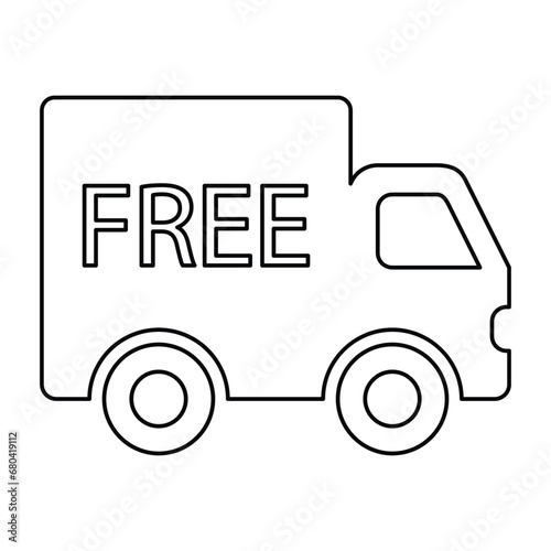 Free Delivery Icon In Outline Style