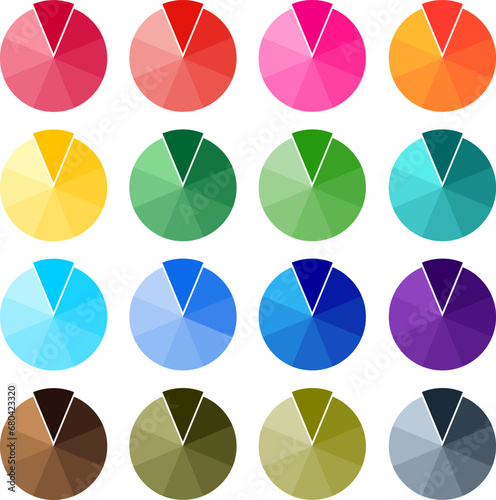 Color scheme, harmonious combination of colors. Color palette. Vector illustration.