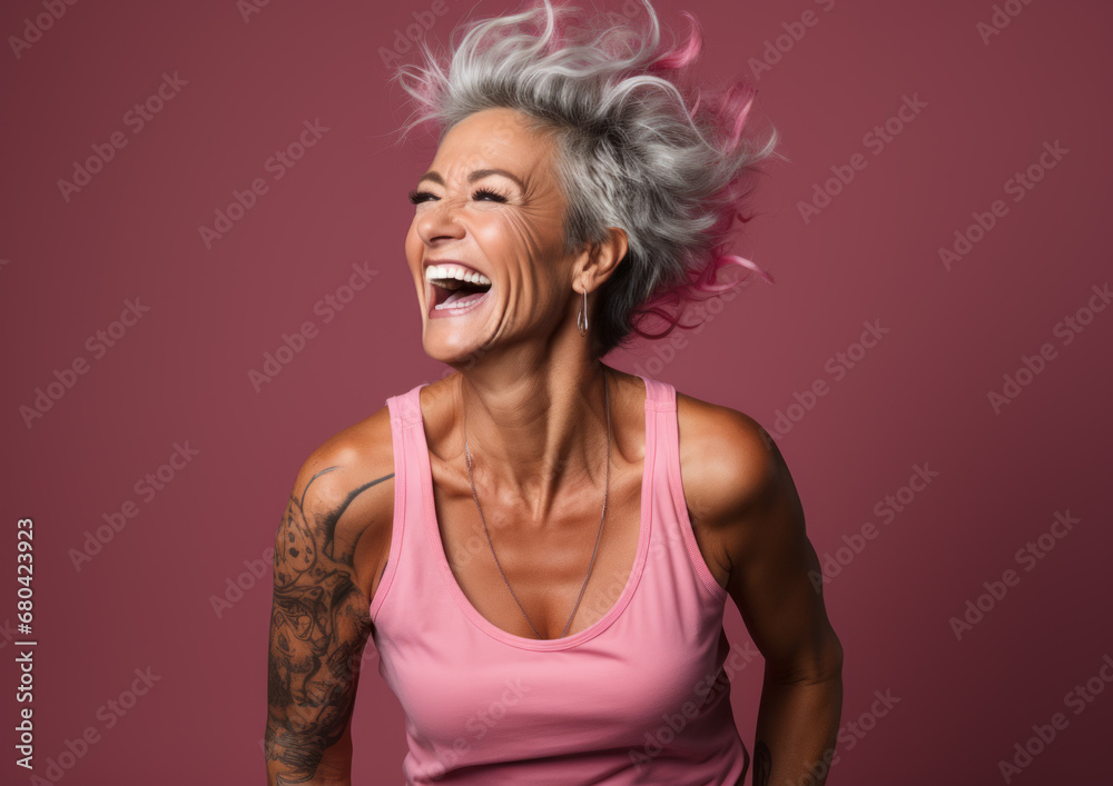 Senior Woman in Pink Senior Woman in Pink