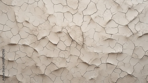 Top view on a detailed texture of cracked desert clay, with intricate patterns formed by the natural drying process