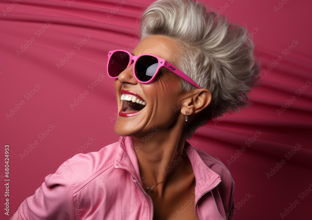 Senior Woman in Pink