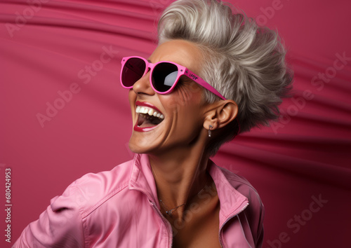 Senior Woman in Pink
