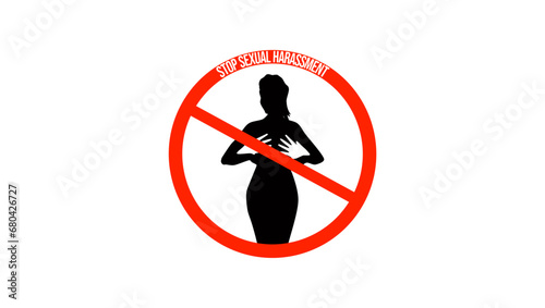 Stop sexual harassment sign