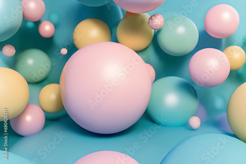 Abstract Background with large white fluted sphere render realistic effect polymode style