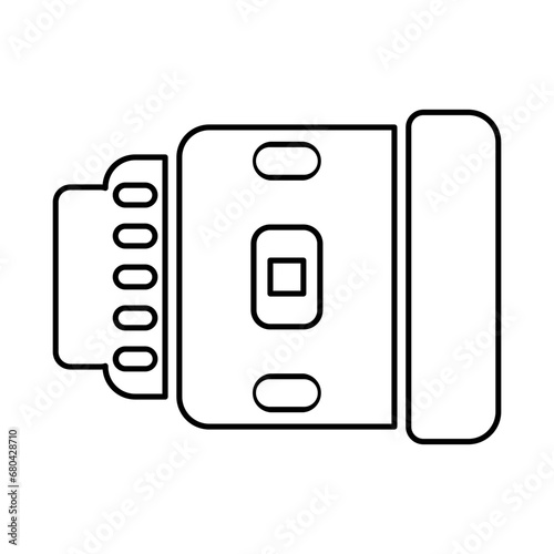 Camera Lens Icon In Outline Style