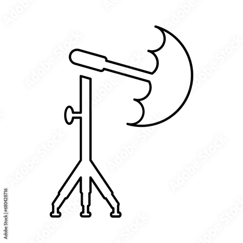 Lighting Umbrella Icon In Outline Style