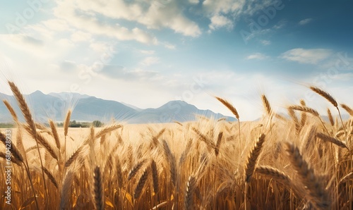 wonderful barley field scenery, Generative AI #680428933